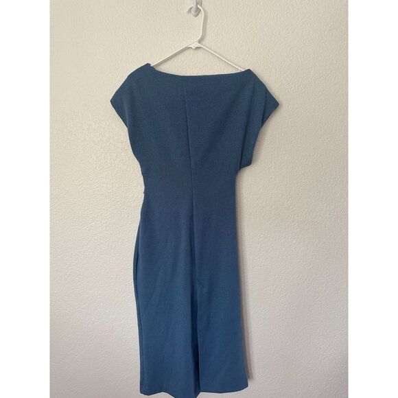 ZARA Draped Wool Blend Midi Dress Size Medium NWT - Picture 6 of 9